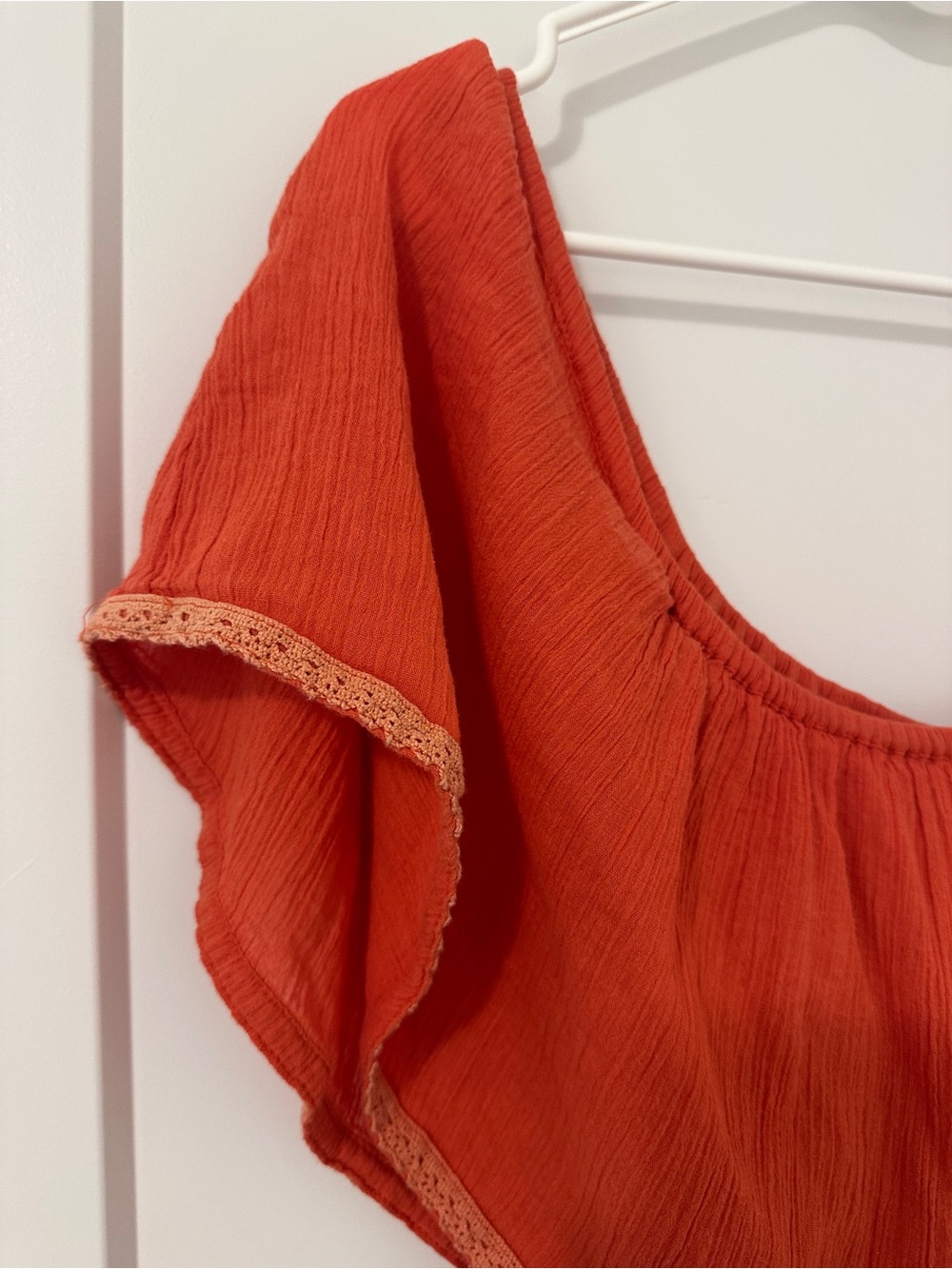 Billabong Red-Orange Off-Shoulder Midi Dress Boho Size Small Women’s - Picture 3 of 13